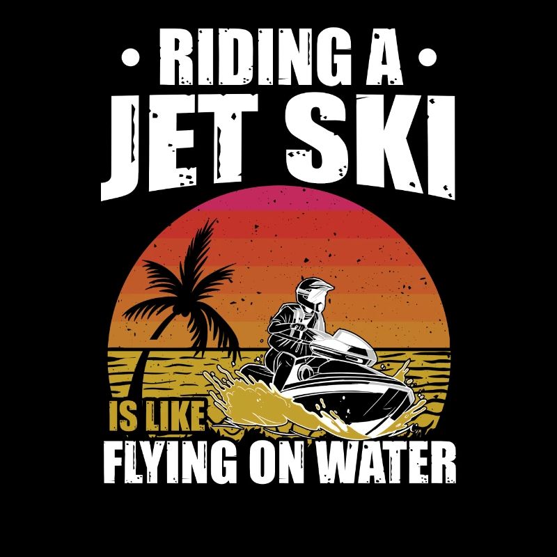 Riding A Jet Ski Flying On Water Sommer Jetboot