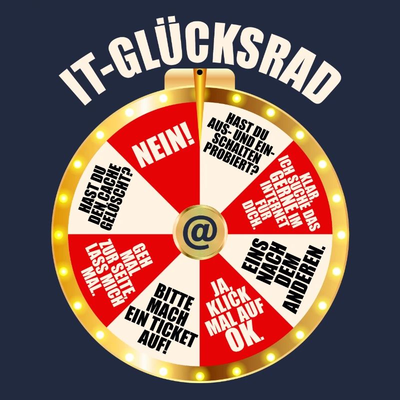 IT Support Glücksrad Service Desk IT Helpdesk Nerd