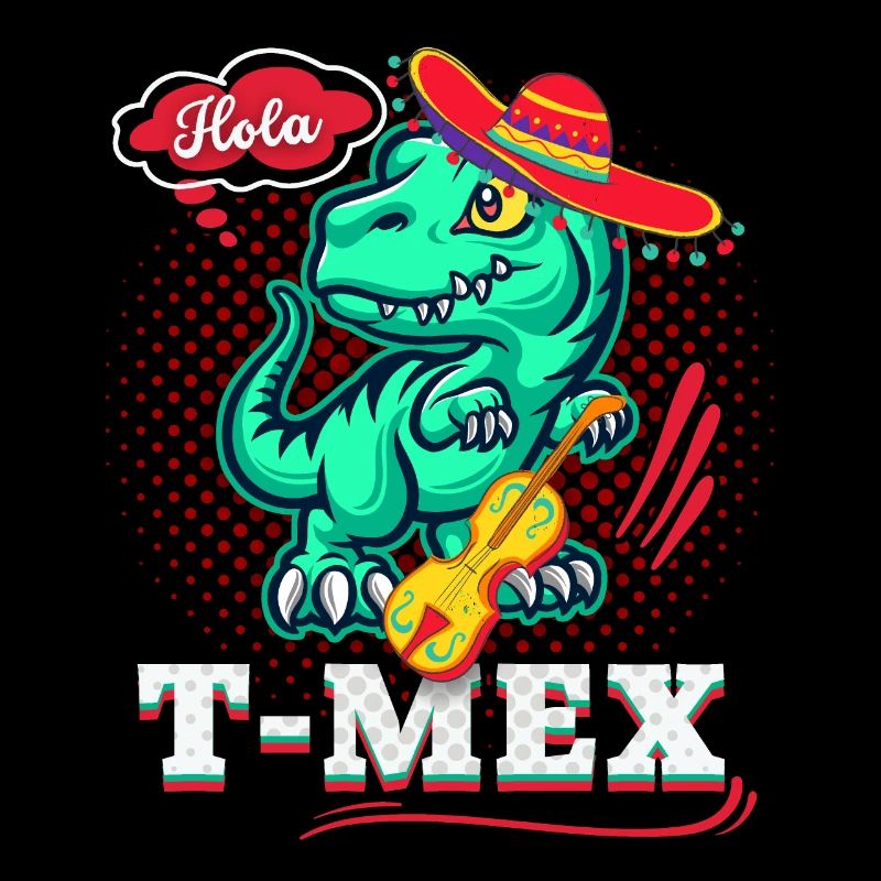 Mexikanischer Dinosaurier, Dia-de-los-Muertos, Pun
