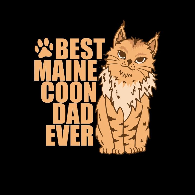 Best Maine Coon Dad Ever Katze Haustier
