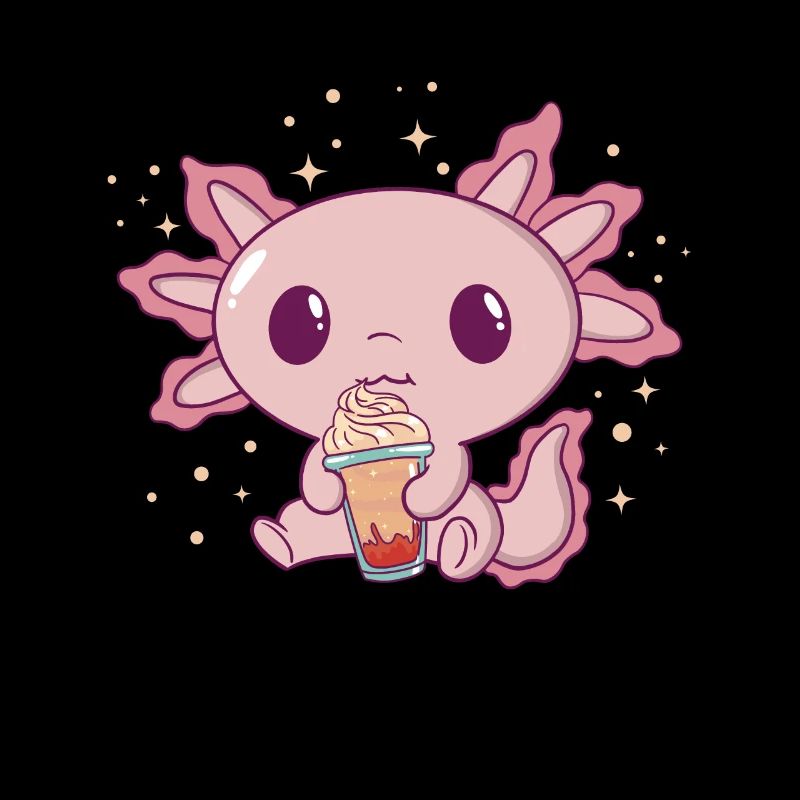 Axolotl Coffee Lover Pumpkin Spice Latte Axolotl