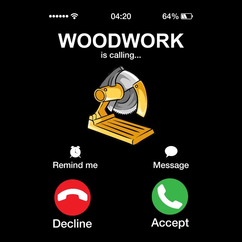 Woodwork appelle l’humour du menuisier jeu de mots sur la menuiserie