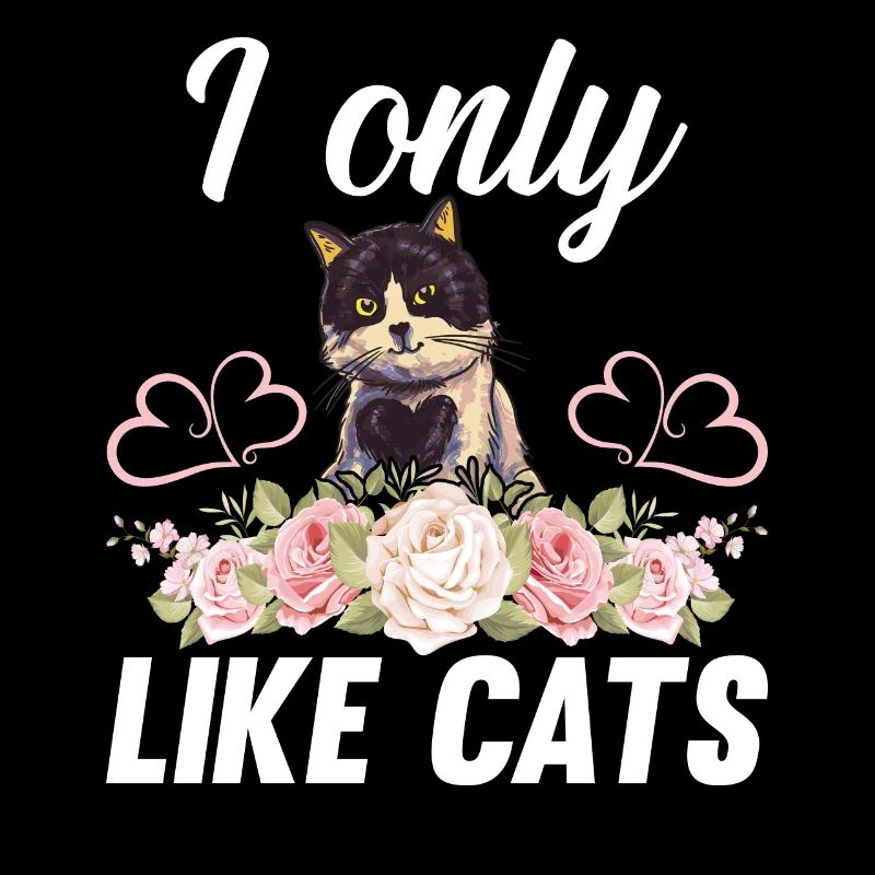 Je n’aime que les chats - Chat avec des fleurs Chat propriétaire de chat Chat