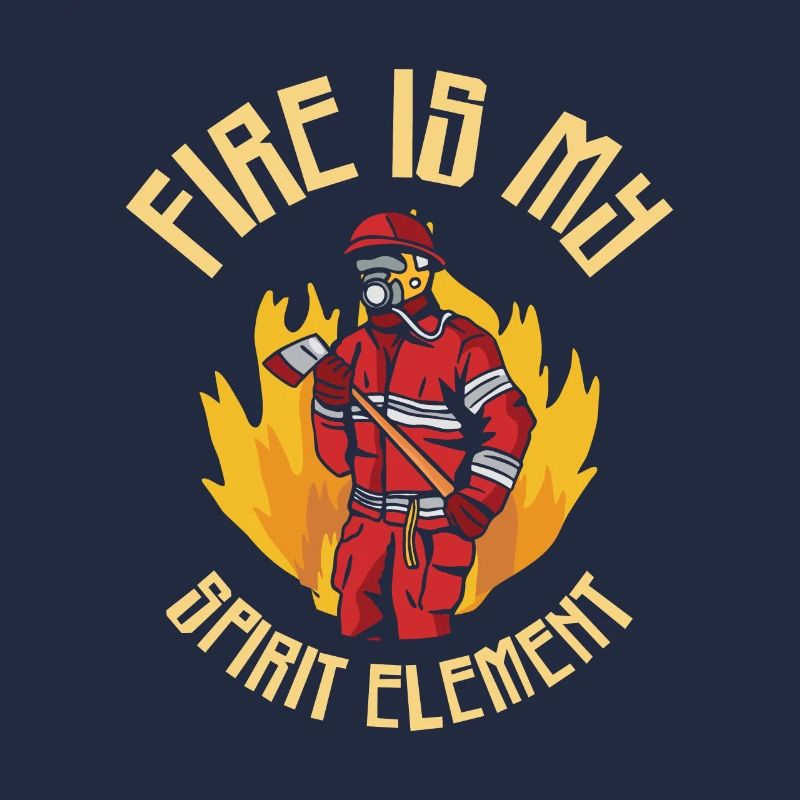 Élément de feu Pompier Pompier