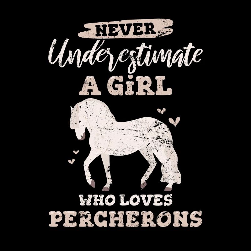 Percheron Horse Girl aime son Percheron Draft Hor