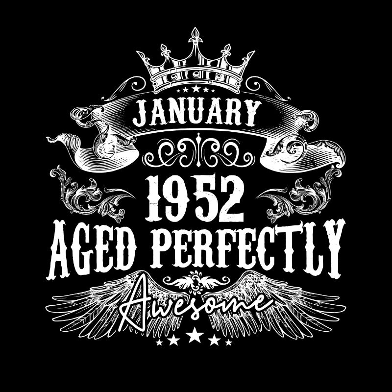 1952 | Januar 1952 Geburtstag Perfekt gealtert