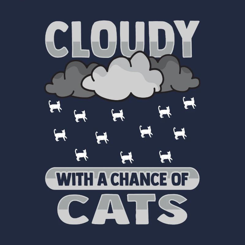 Nuageux avec une chance pour la conception de chat