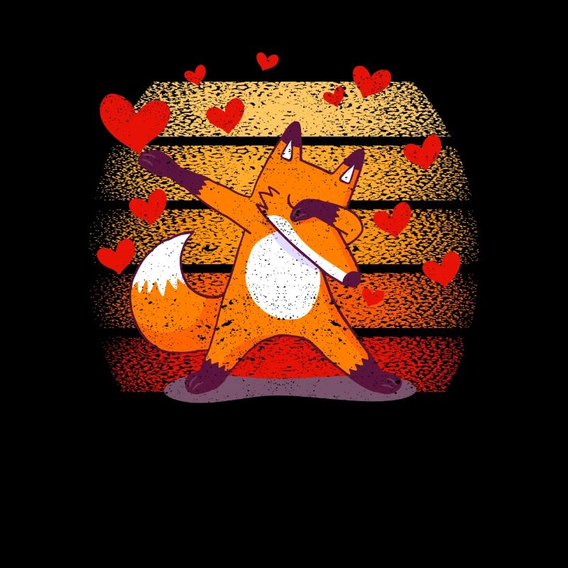 Drôle Dabbing Fox Lover Wild Heart Saint-Valentin