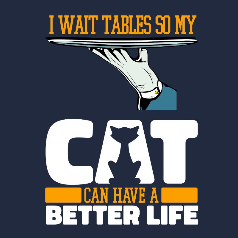 Kellner Kellnerin Katze