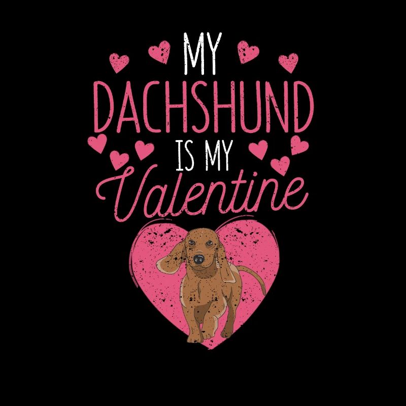 Chiot Saint-Valentin Amoureux des chiens Mon teckel est