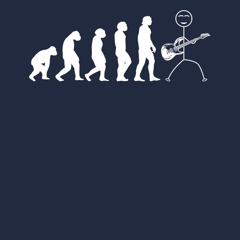 Guitar Player Evolution - Stick Figure Player Guit