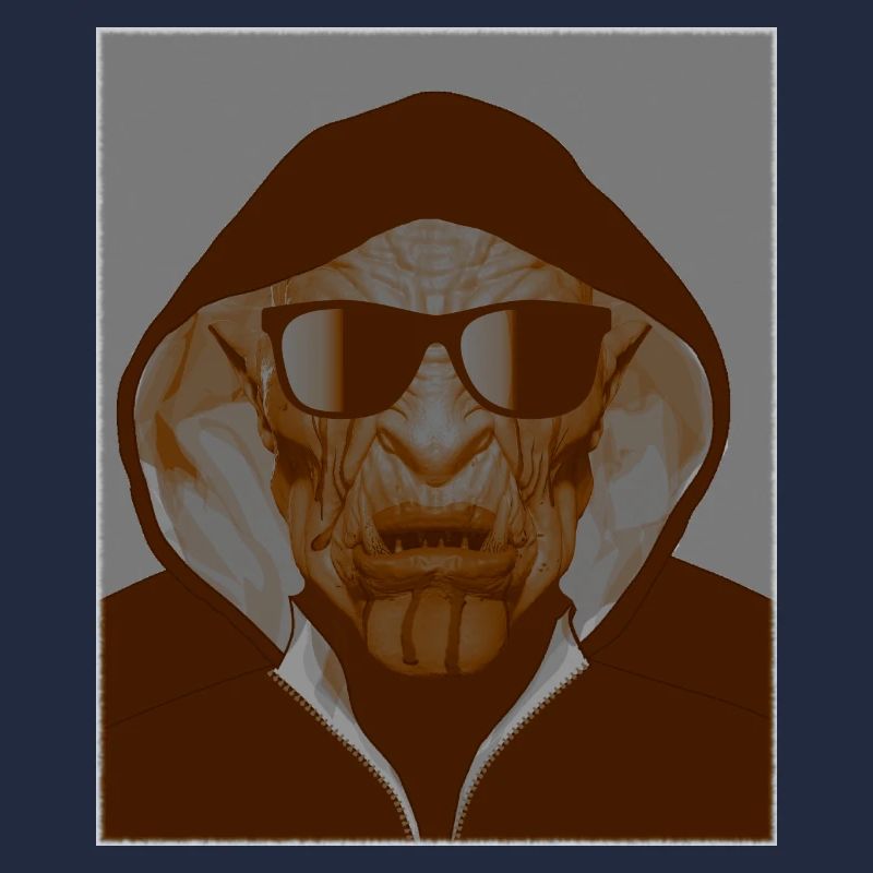 Ghetto Orc avec lunettes de soleil et capuche
