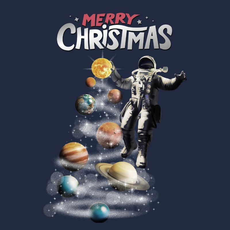 Christmas in Space Solar System Astronaut