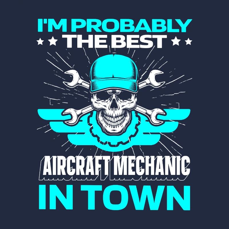 Airplane Mechanic Skull