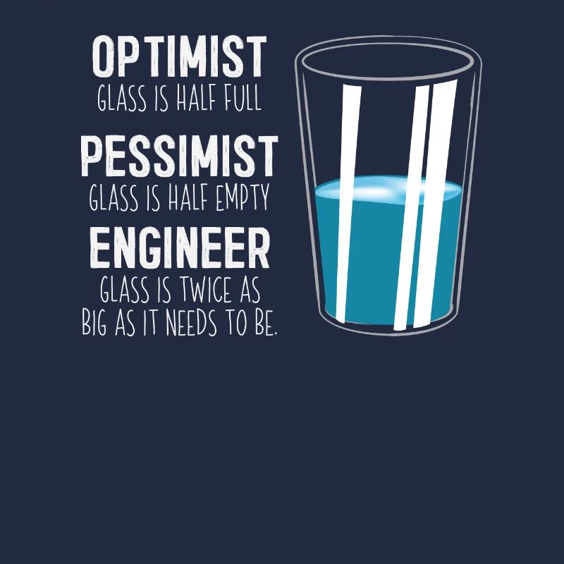Funny Engineering Computer Civil Optimist Glas