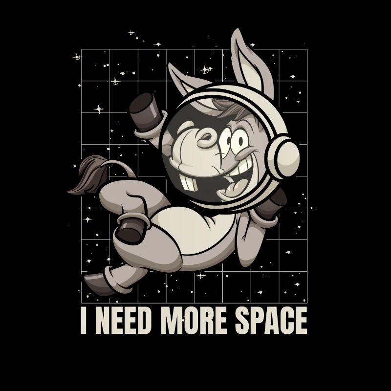 Muli Esel Astronaut I Need More Space