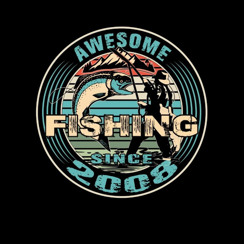 Awesome since 2008. Angel, Angler Geburtstag