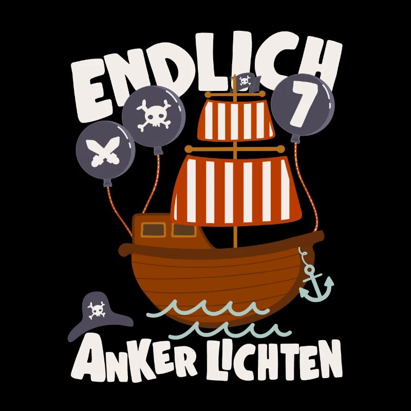Endlich 7 Jahre Junge Geburtstag Anker Lichten