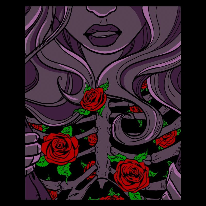 Girl Roses Skelleton