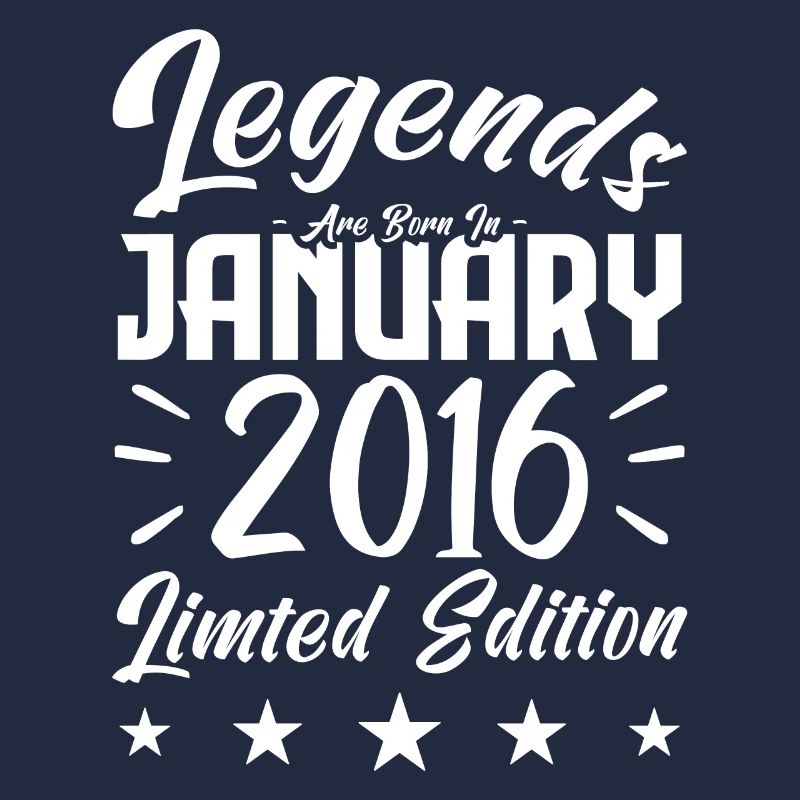 Geboren im Januar 2016. Geburtstagsgeschenk.