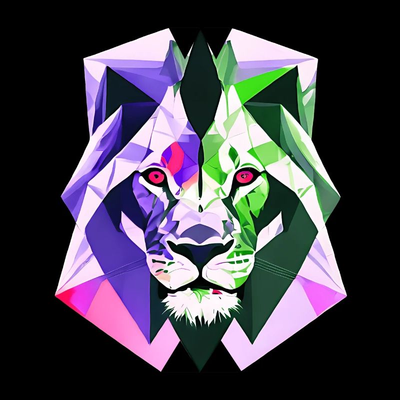 Lion polygonal