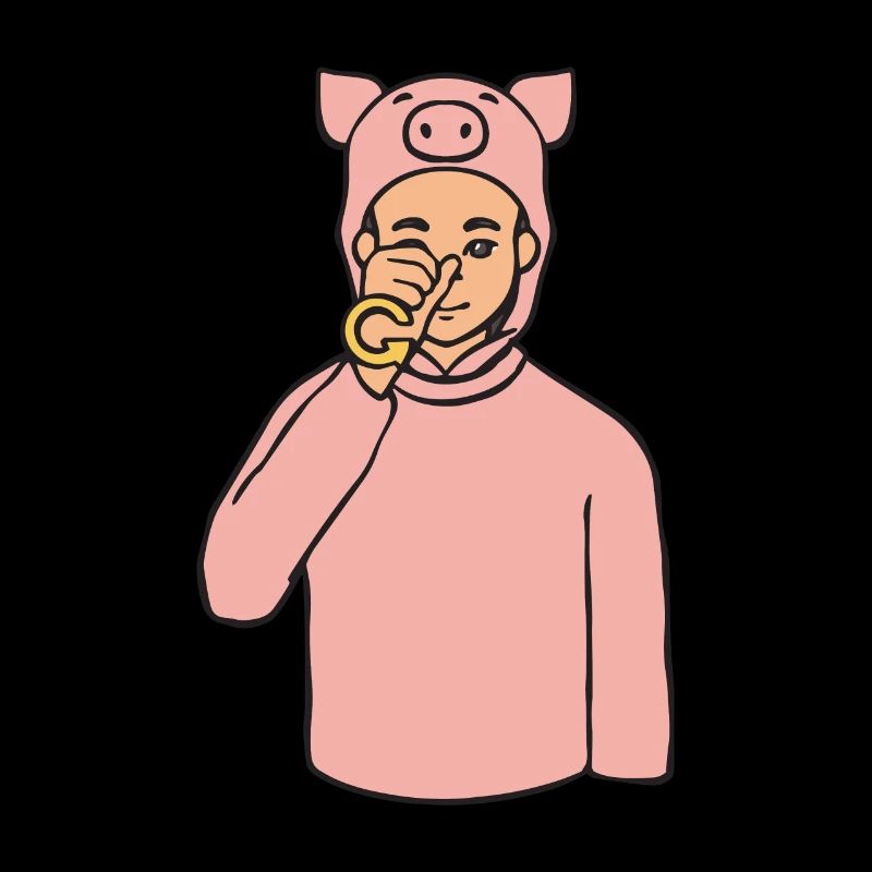 Schwein Tier ASL Hand Geste Gebärdensprache