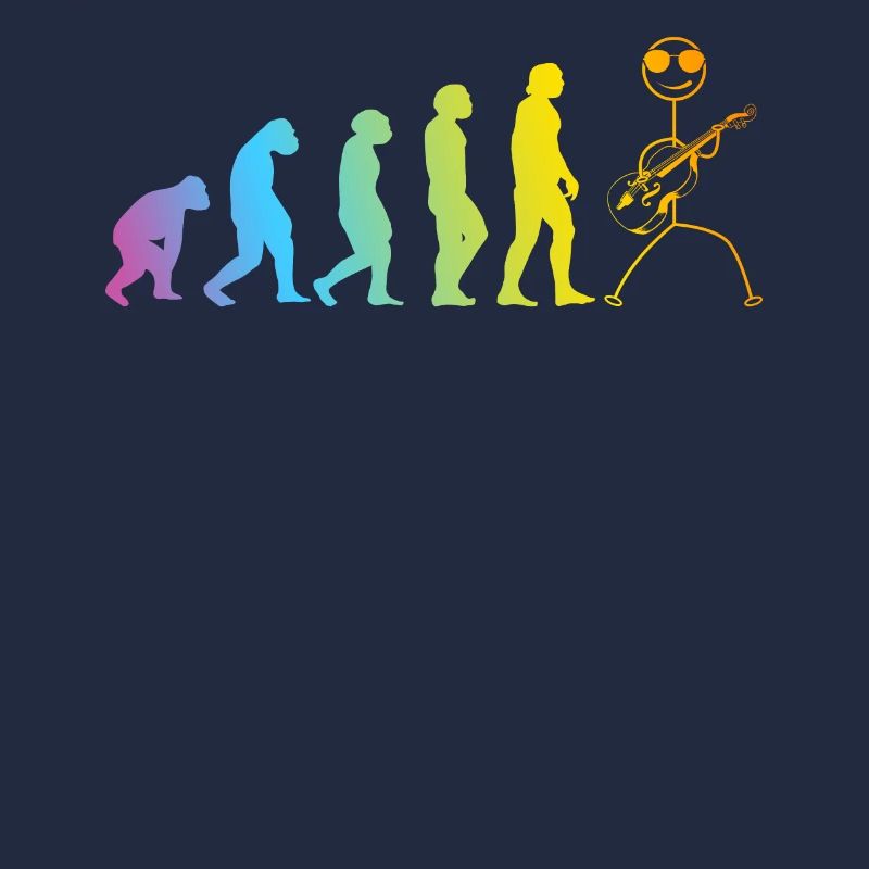 Double Bass Evolution Funny Stick Figure Double Ba