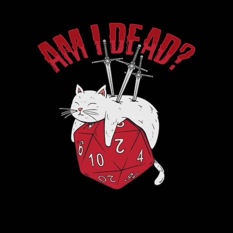 Dead D20 Cat Design pour un RPG GAMER