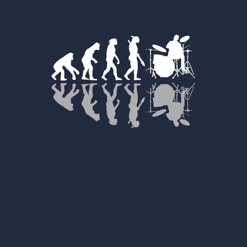 Human Evolution Drummer Drumming Lovers Drums