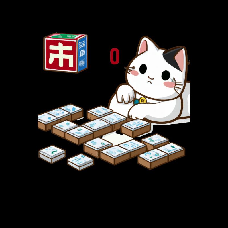 Cats Playing Mahjong