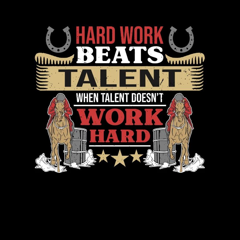 Course de barils Le travail acharné bat le talent Courses de chevaux