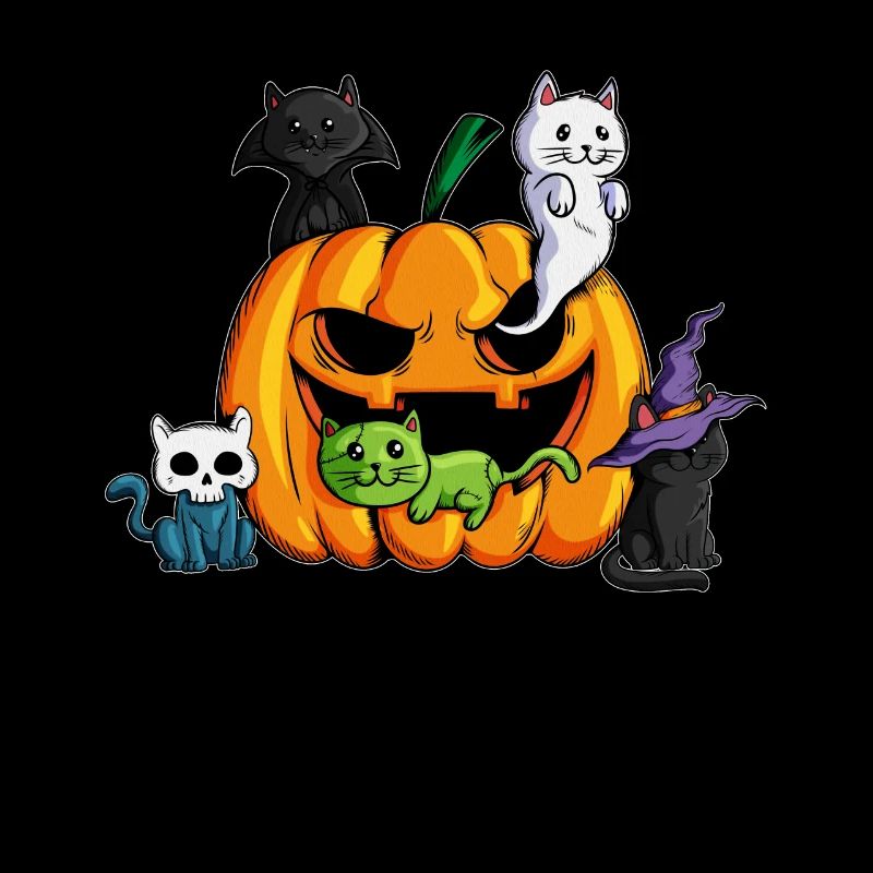 Amoureux des chats Halloween Chat Vampire Chat Sorcière