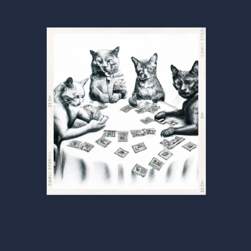 Cats Playing Cards