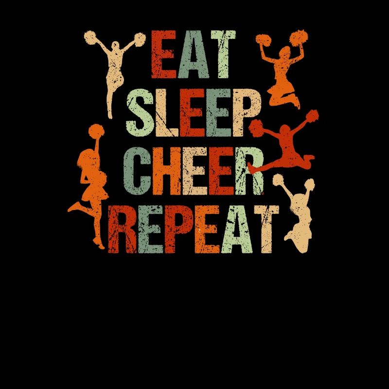 Eat Sleep Cheer Repeat Cheerleader Funny