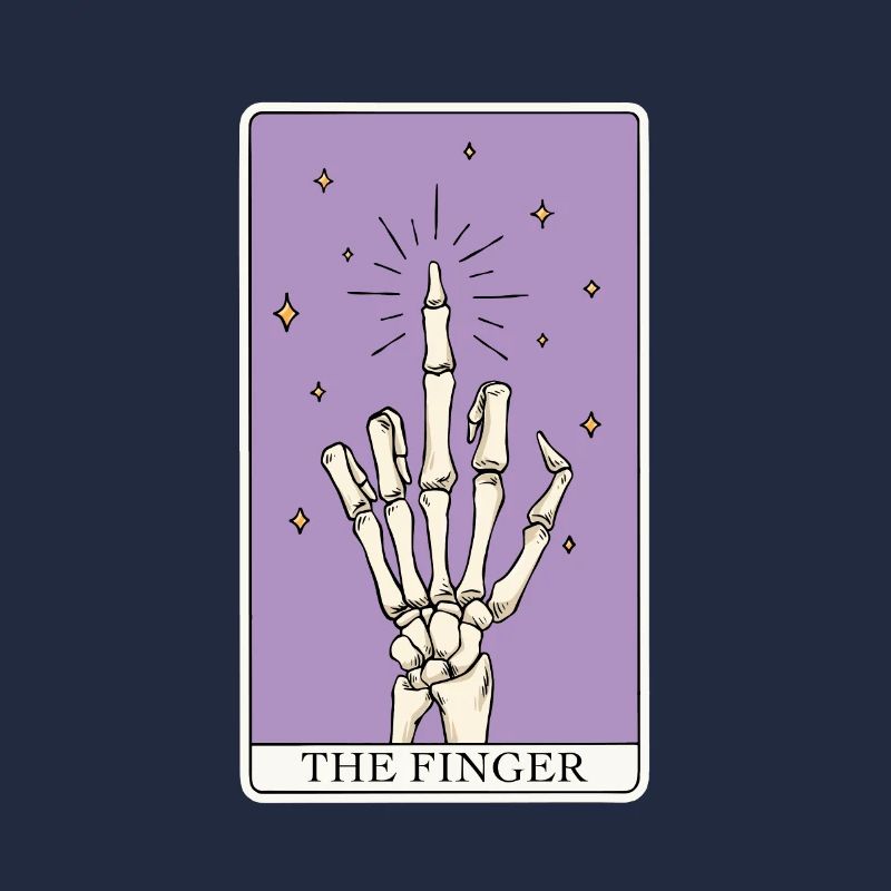 Sarcasm Tarot Card Finger for a Tarot Reader