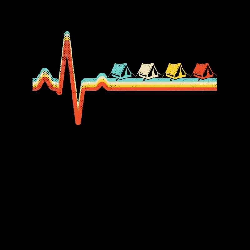 Camping Retro heartbeat