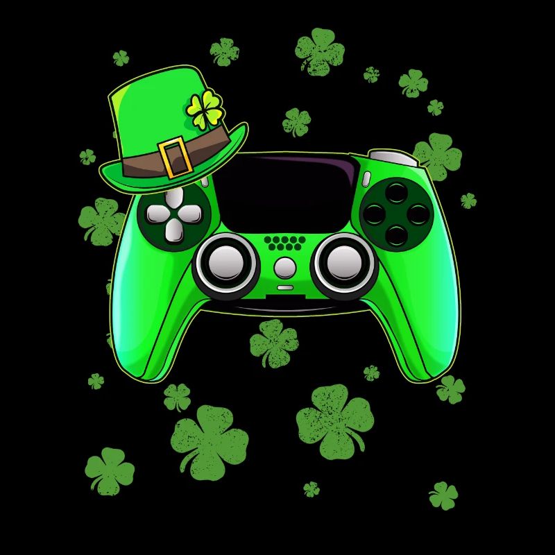 Console de jeu St Patricks Day Gamer
