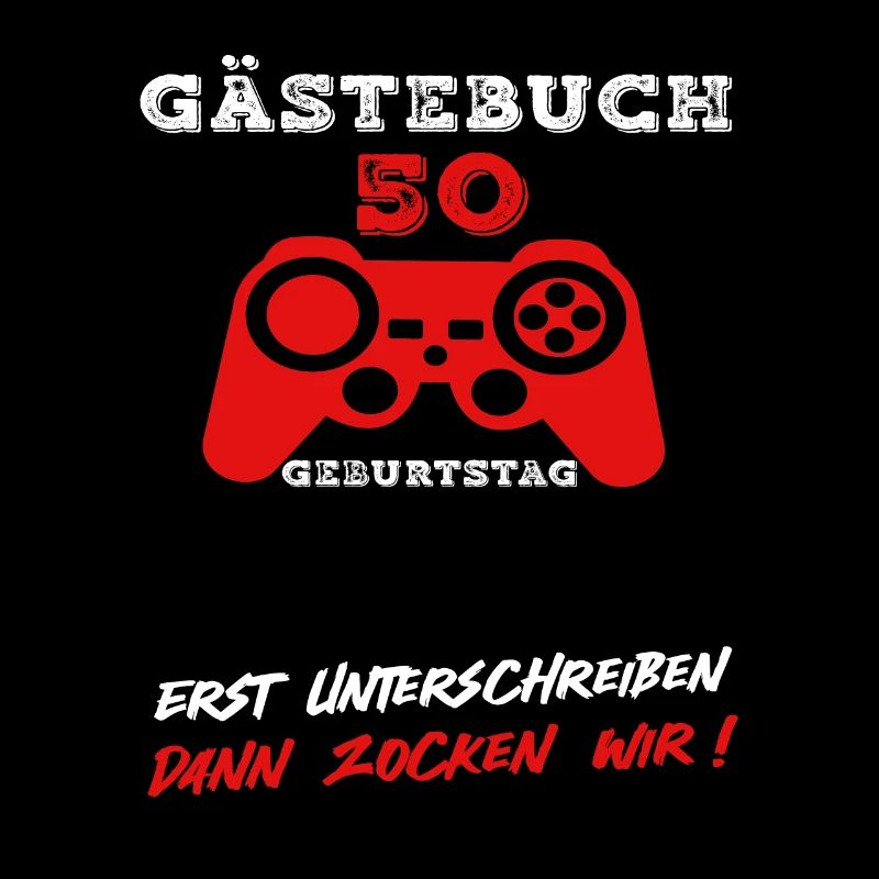Gaming 50 Geburtstag Controller Gamer Spruch