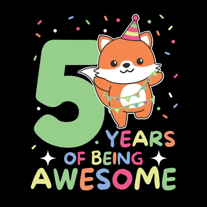Fox for the 5th birthday Children five years old