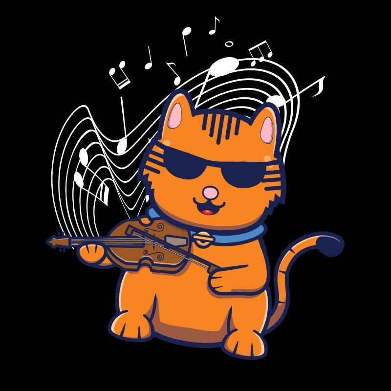 Violin Violinist Jazz Cat