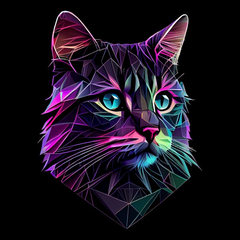 Chaton Chaton Chat Polygone Chat