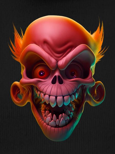 Red laughing Skull