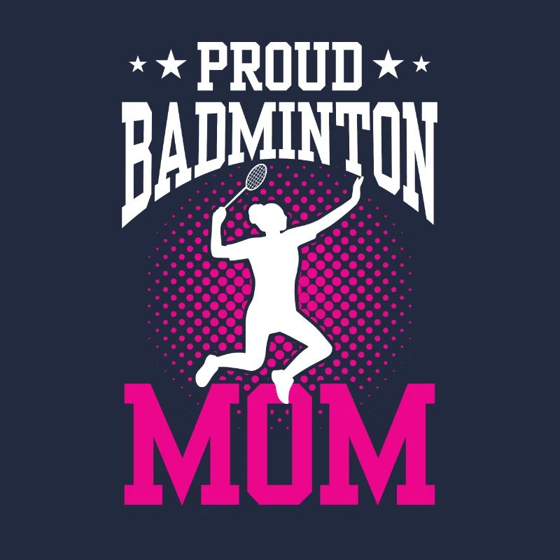 Fière maman de badminton Joueuse de badminton amoureuse