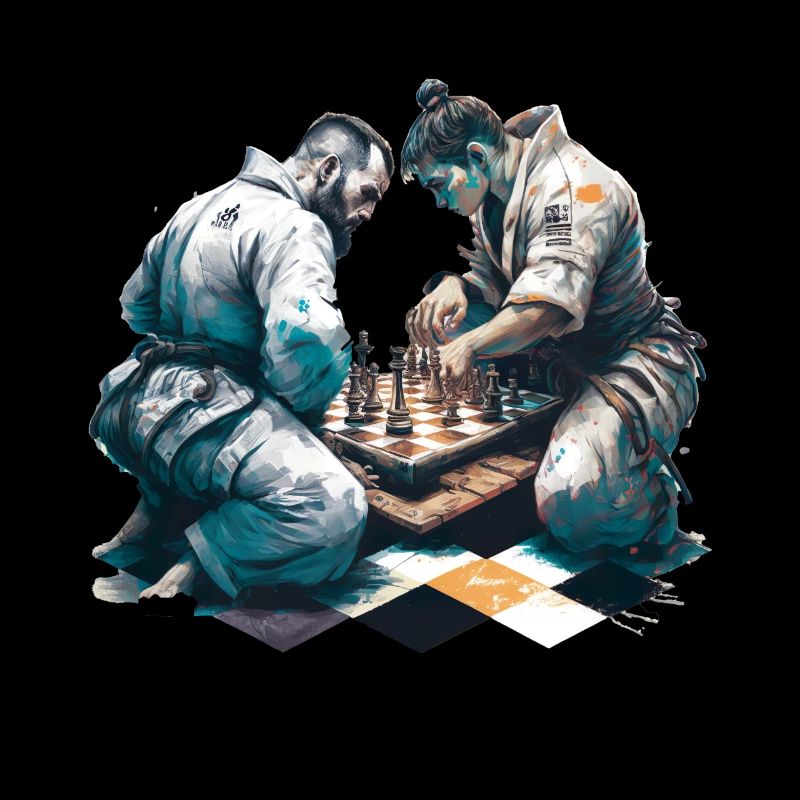 Échecs à motif de jiu-jitsu BJJ