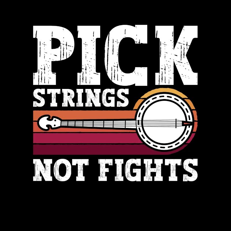 Banjo Pick Strings Not Fights Musical Instrument