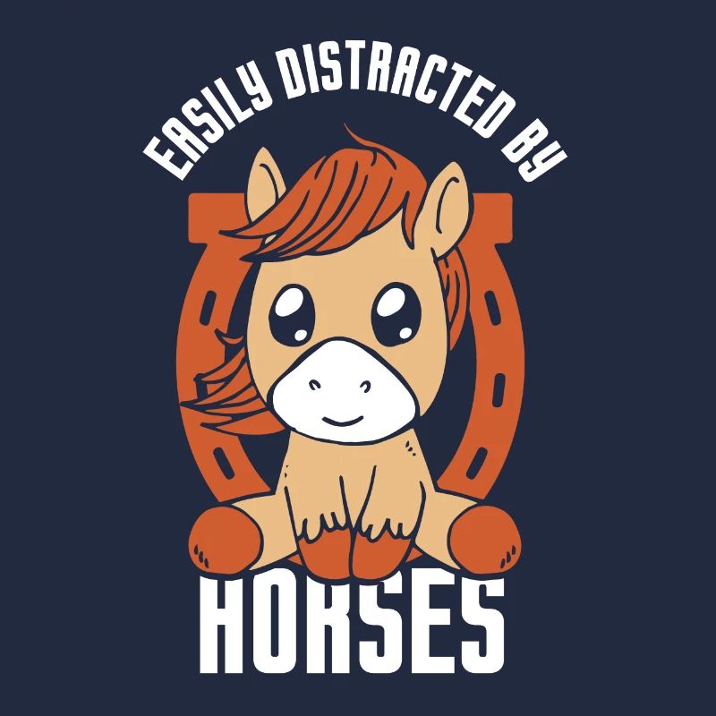 Facilement distrait par les chevaux cavalier