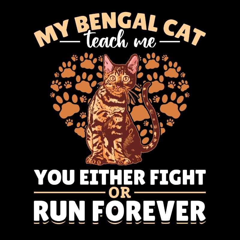 Bengal Cat Heart Paws Gift Cat Breeder