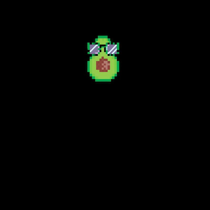 Avocado Nerd Brille Pixel Design Pixel Art