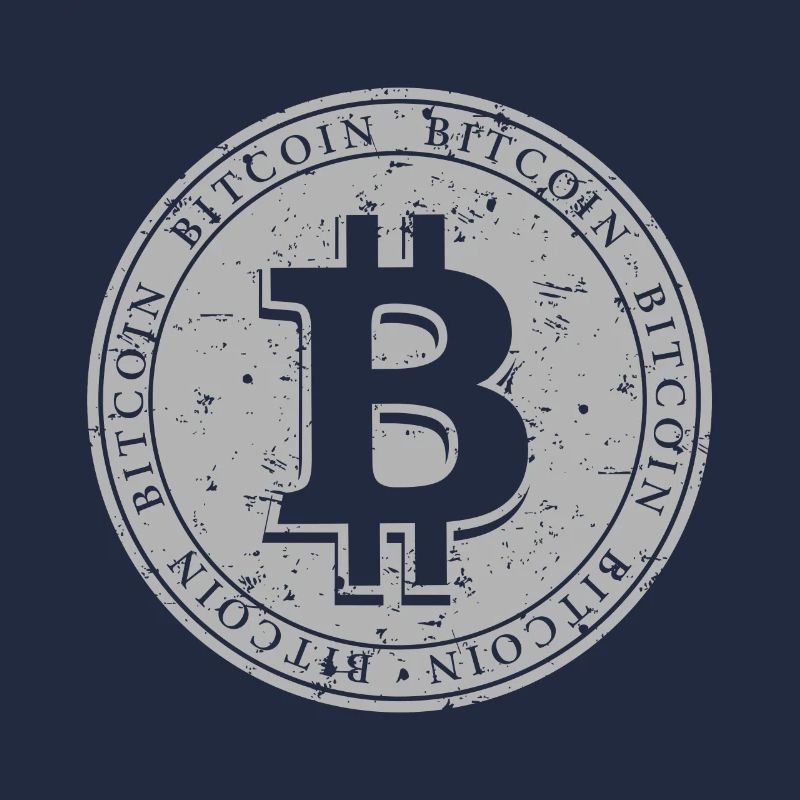 Crypto Classic: Bold Gray Bitcoin Coin