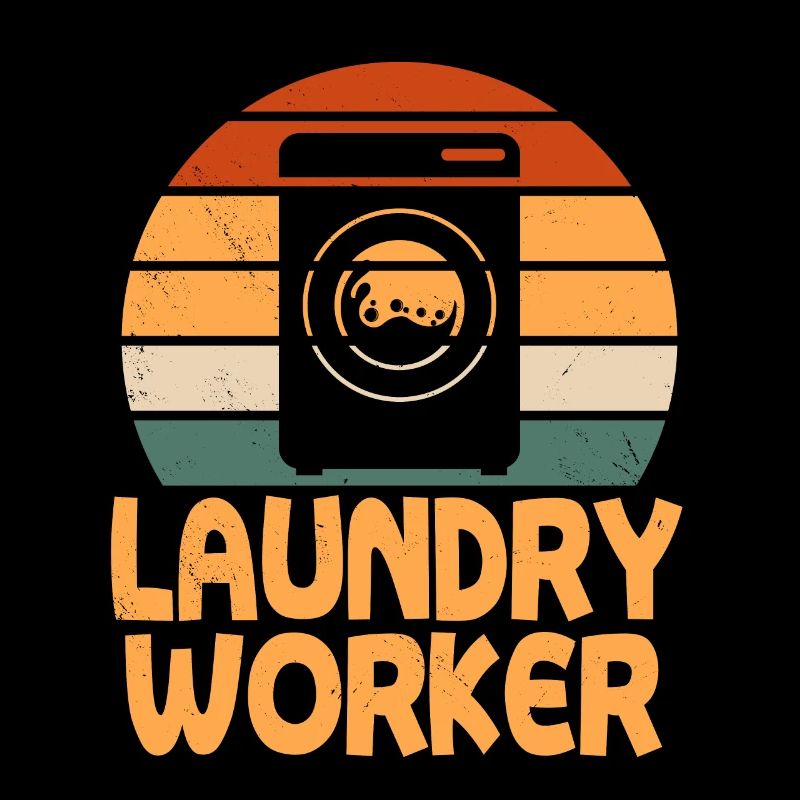 Retro Wäschereimitarbeiter Design